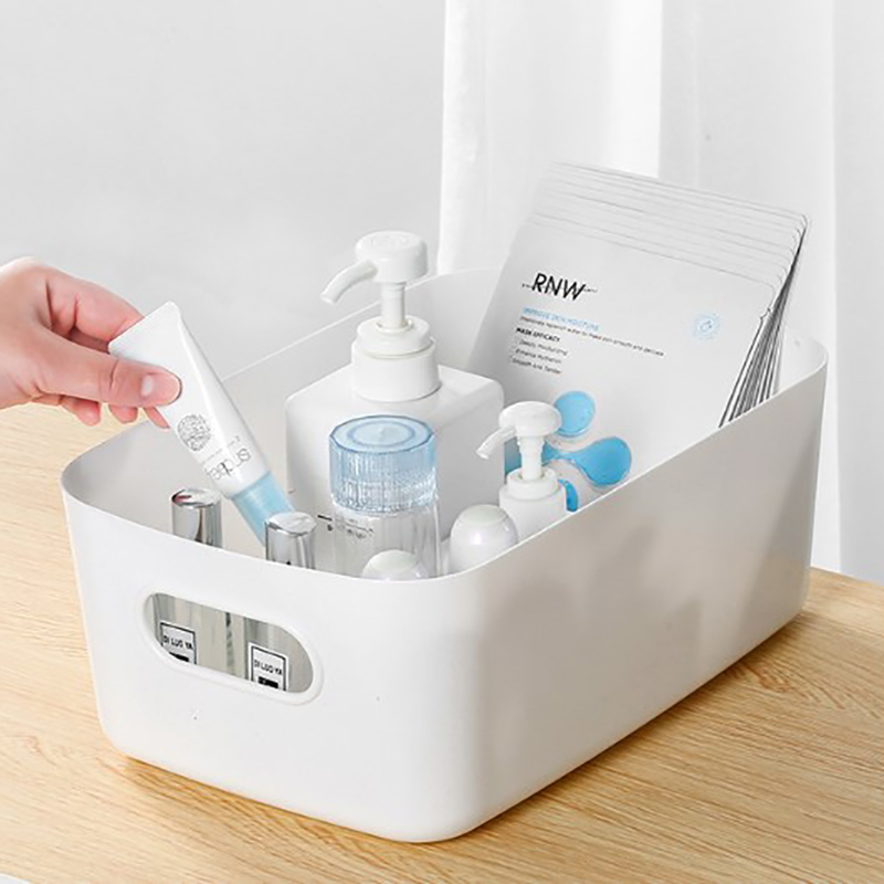 Office Tech - Plastic Storage Bin with Handles Multi
