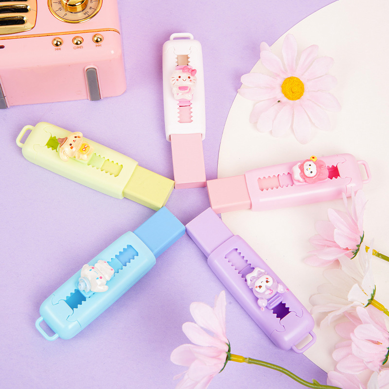 Office Tech - Sanrios Kuromi Melody Push-Pull Eraser Students