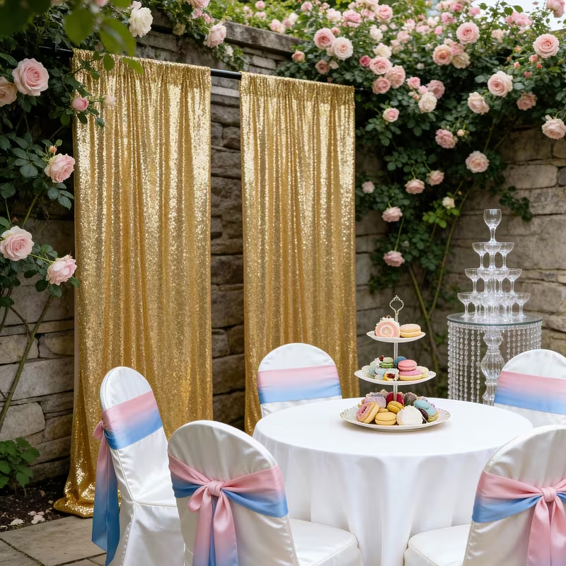 2 Panels Sequin Backdrop Curta - огляд і ціна Office Tech Background